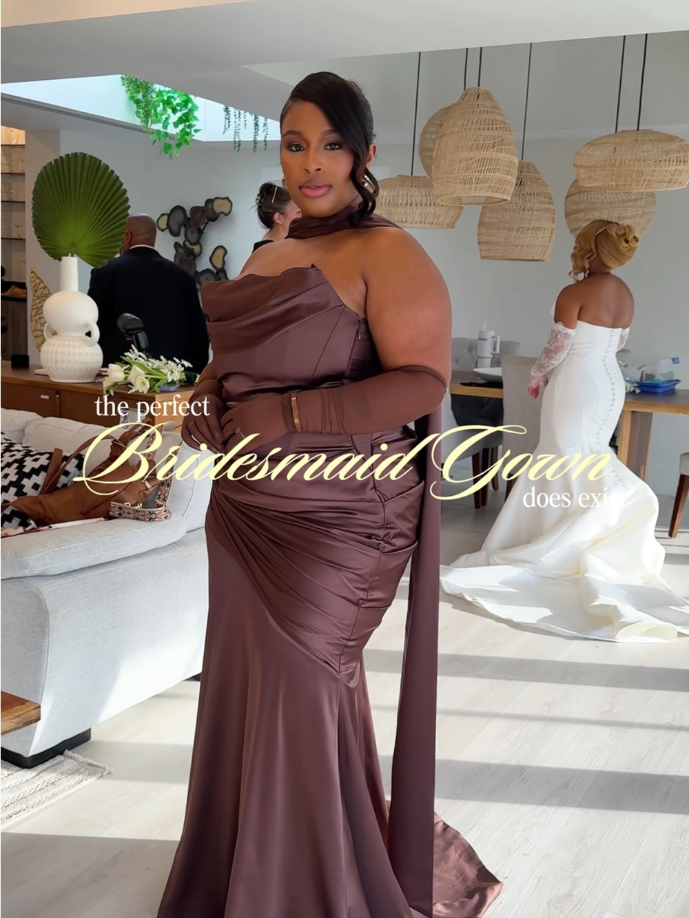 Babyboo- Chocolate Brown Bridesmaid Dress